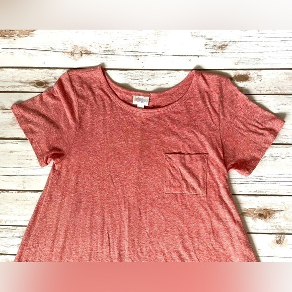 𝅺lularoe Heathered Pink Carly Dress - Picture 3 of 4
